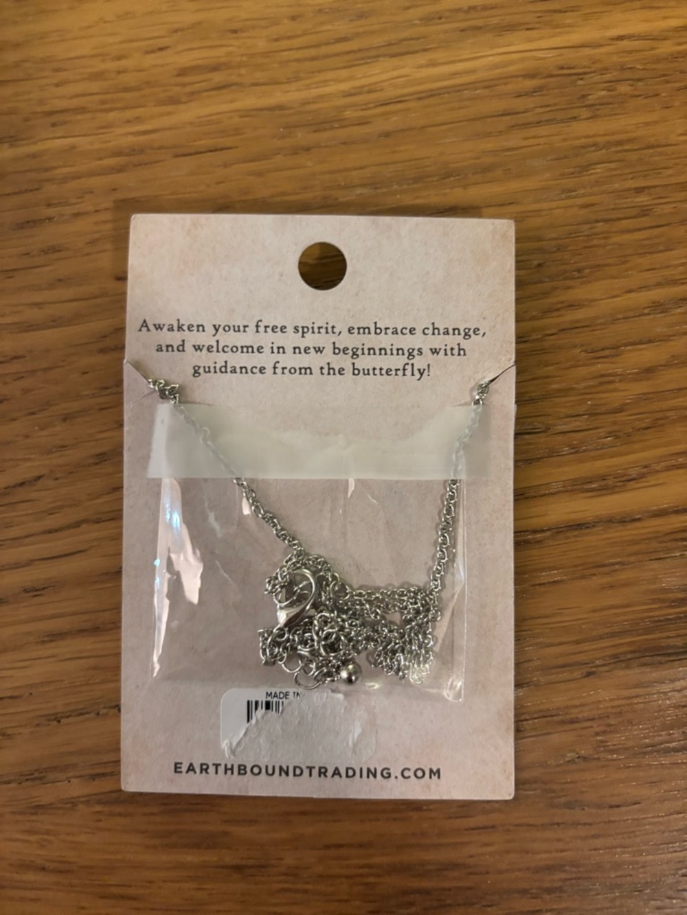 Earthbound Trading Company Monarch Butterfly Necklace pendant 18-inch chain NEW - Picture 6 of 7